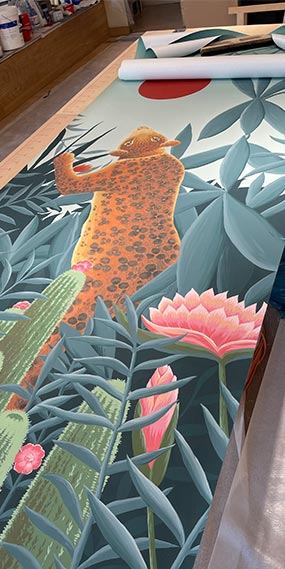 Handgemalte De Gournay Tapeten